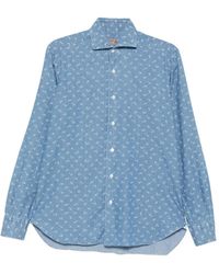 Barba Napoli - Floral-Print Long-Sleeve Shirt - Lyst