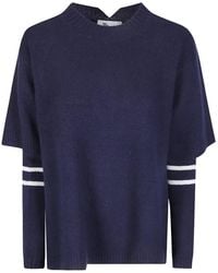 Sibel Saral - Layered-Sleeve Striped Sweater - Lyst