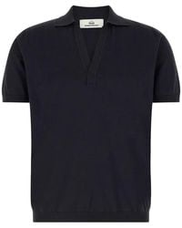 Riviera - Open-Collar Short-Sleeve Polo Shirt - Lyst