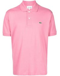 Lacoste - Polo En Coton À Patch Logo - Lyst
