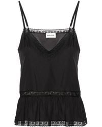 P.A.R.O.S.H. - Lace-Trim Silk Tank Top - Lyst