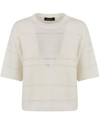 Fabiana Filippi - Platinum Sequin-Embellished Open-Knit Sweater - Lyst
