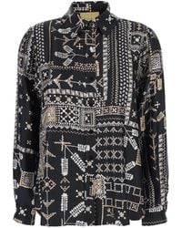 Momoní - Camisa Con Motivo Y Botones - Lyst