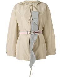 Prada - Hooded Belted Jacket - Lyst