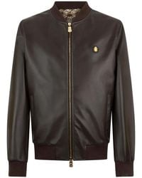 Billionaire - Zip-Fastening Leather Jacket - Lyst