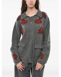 BAZISZT - Embroidered Fringed-Hem Sweater - Lyst