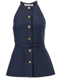 Carolina Herrera - Button-Front Top - Lyst