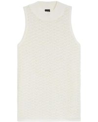 BOSS - Open-Knit Sleeveless Top - Lyst