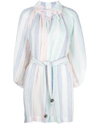 Lisa Marie Fernandez - Striped Linen Mini Dress - Lyst