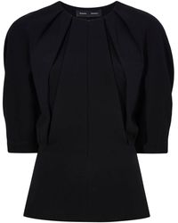 Proenza Schouler - Gathered-detail Crepe Blouse - Lyst
