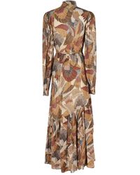 farm rio winter garden ruffled maxi dress Farm Rio Winter Garden Ruffle Maxi Dress - Winter Garden Cream