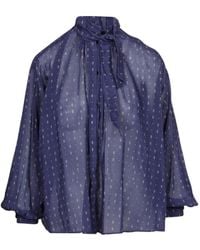 forte_forte - Pussy-Bow Patterned Blouse - Lyst