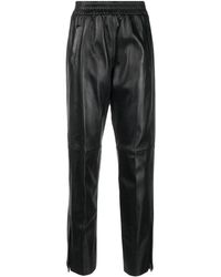 Golden Goose - Leather Elastic-waist Cropped Trousers - Lyst