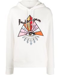 Sandro Indie Love Embellished Hoodie - White