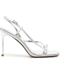 SERGIO MORETTI FIRENZE - Metallic-Effect Strappy Sandals - Lyst