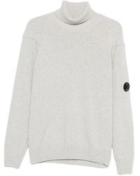 C.P. Company - Logo Wool Turtle-Neck Sweater - Lyst