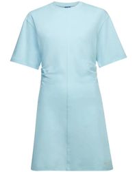 KARL LAGERFELD - Gathered T-Shirt Mini Dress - Lyst