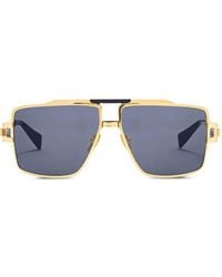 Balmain - Geometric-Frame Sunglasses - Lyst