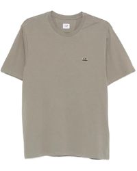 C.P. Company - Katoenen T-Shirt Met Logopatch - Lyst