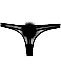 Gilda & Pearl - Diana Georgette Pompom Thong - Lyst