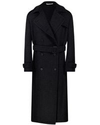 Tagliatore - Houndstooth-Pattern Double-Breasted Coat - Lyst