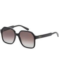 Ferragamo Eyewear - Geometric-Frame Sunglasses - Lyst