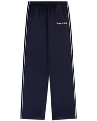 Sporty & Rich - Logo-Embroidered Side-Stripe Track Pants - Lyst