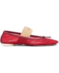 MM6 by Maison Margiela - Numeric-Strap Anatomic Ballet Flats - Lyst
