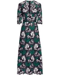 Elie Saab - Macramé Floral Midi Dress - Lyst