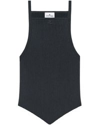 Courreges - Pointy-Hem Ribbed Tank Top - Lyst