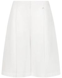 Liu Jo - Poplin Bermuda Shorts - Lyst