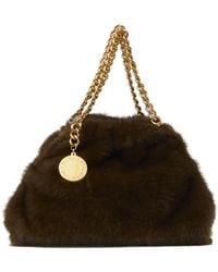 Stella McCartney - Falabella Faux-Fur Mini Clutch Bag - Lyst
