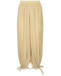 Chloé - Pleated Tie-Fastening Tapered Trousers - Lyst