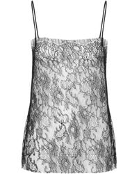 Alberta Ferretti - Top Mit Spitze - Lyst