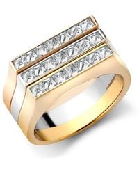 Pragnell - 18Kt Diamond Three Row Rockchic Ring - Lyst