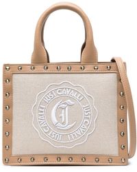 Just Cavalli - Embroidered-logo Canvas Tote Bag - Lyst