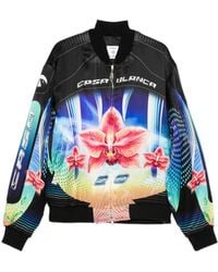 CASABLANCA - Floral-Print Bomber Jacket - Lyst