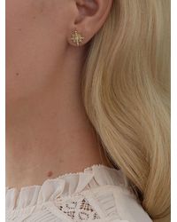 Sara Weinstock - 18kt Yellow Gold Gretta Starburst Diamond Stud Earrings - Lyst