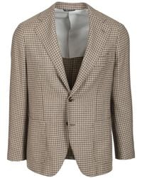 Al Duca d'Aosta - Check-Pattern Single-Breasted Blazer - Lyst