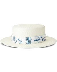 Maison Michel - Chapeau Kiki En Paille Tressée - Lyst