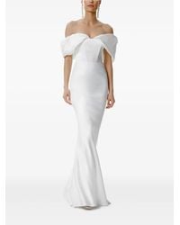 Framboise - Kamari Off-Shoulder Silk Maxi Dress - Lyst