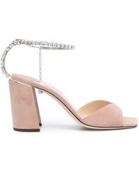 Jimmy Choo - Sandales Saeda 85 Mm En Daim - Lyst