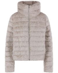 Herno - Plumífero De Pelo Artificial - Lyst
