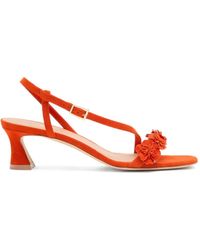 Malone Souliers - Serra Floral Suede Sandals - Lyst