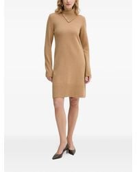 Benetton - Funnel-Neck Midi Dress - Lyst