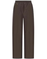 Antonelli - Elasticated-Waist Leather Trousers - Lyst
