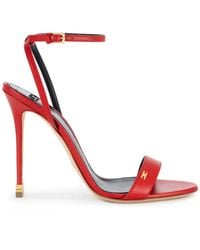 Elisabetta Franchi - 105Mm Étoile Nappa Leather Sandals - Lyst