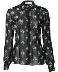 Carolina Herrera - Floral-print Sheer Shirt - Lyst