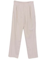 Liviana Conti - Pleated Straight-Leg Trousers - Lyst