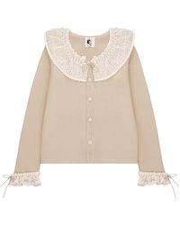Sleeper - Malena Lace-Collar Cardigan - Lyst